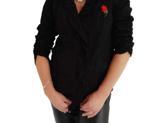 Bluse Damen Crah Aufwendig