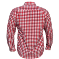 Trachtenhemd Herren Rot Weiss Kariert Hinter Seite
