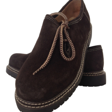 Almsach Haferlschuhe Herren – Braun Velourleder – klassisch, robust & bequem. Ideal für Trachtenoutfits, Oktoberfest & Volksfeste.