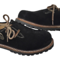 Haferlschuhe Herren Schwarz Velourleder linke Seite