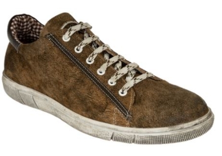 Herren Trachten Sneaker Echt Leder Maddox Siegfried Wood Braun