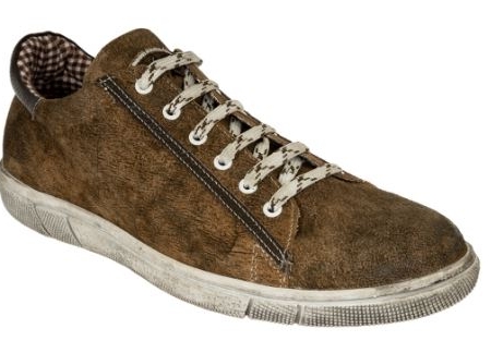 Herren Trachten Sneaker Echt Leder Maddox Siegfried Wood Braun