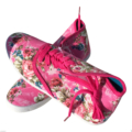 Damen Sneaker Pink Blumenmuster – Frontansicht