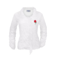 Trachtenbluse Damen Weiß mit Rosenstickerei Elegant Vielseitig