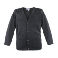 Vegane Herren Trachten Strickjacke Grau – Cardigan mit Hirschstickerei