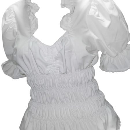 Trachtenbluse weiss mit Puffärmeln – By Johanna