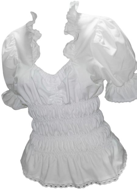 Trachtenbluse weiss mit Puffärmeln – By Johanna