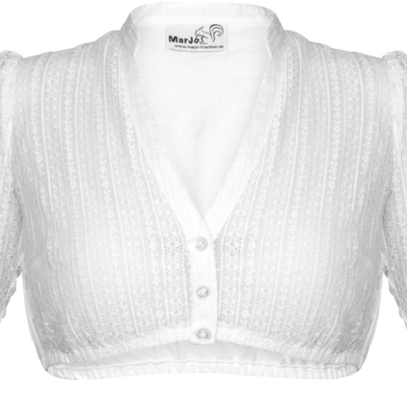 Dirndlbluse MarJo Emma Linda Halbarm Off White