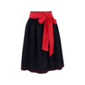 Dirndl Set Damen Schwarz rote Schleife langer Trachtenrock