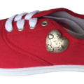 Damen Trachten Sneaker Rot Dirndl Lederhose – Frontansicht