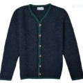Herren Trachten Strickjacke Anthrazit Grün von Almsach mit klassischer Knopfleiste
