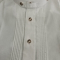 Stehkragen Detail Trachtenhemd Weiß Herren