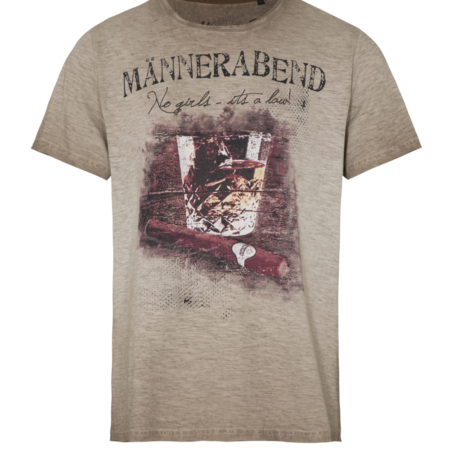 Hangowear Trachtenshirt Männerabend braun Herren