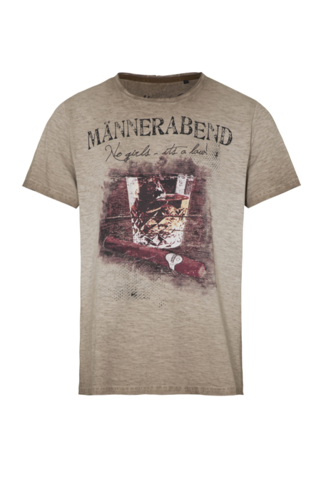 Hangowear Trachtenshirt Männerabend braun Herren