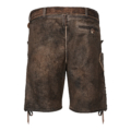 trachtenlederhose herren kurz dark braun mit gürtel