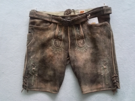 Lederhose Trachten Herren Braun – Maddox Feuerberg aus Wildbockleder