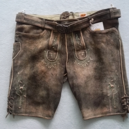Lederhose Trachten Herren Braun – Maddox Feuerberg aus Wildbockleder